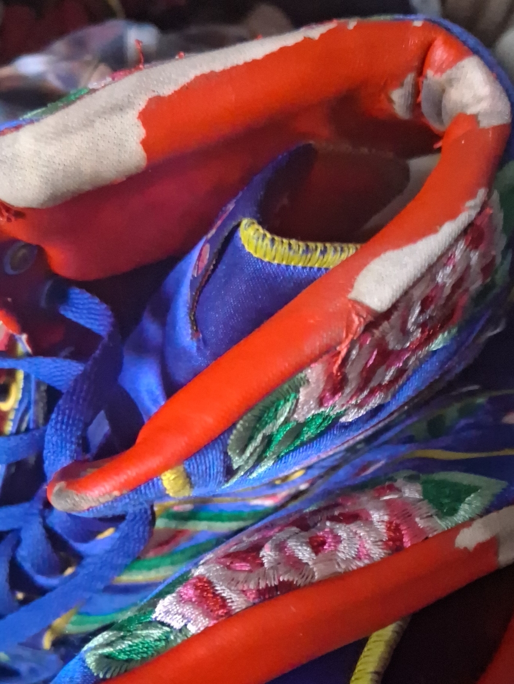 Chinese New Year Adidas Jeremy Scott High-Top Sneakers - Blue & Red - Picture 6 of 7